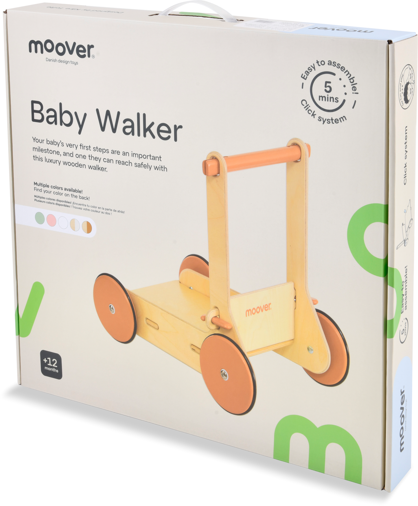 Gå-vogn tin børn Brown