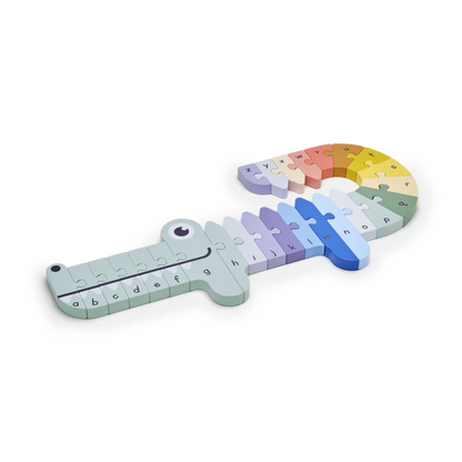 A,B,C Puzzle Crocodile Rainbow