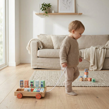 Cart with blocks