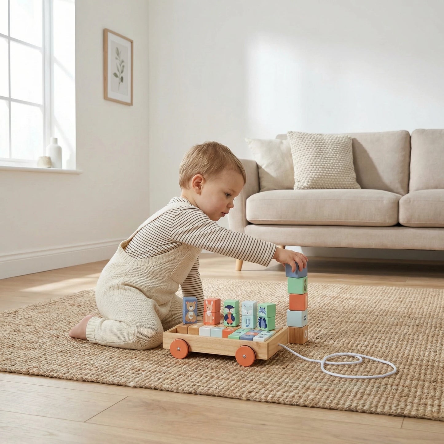 Cart with blocks