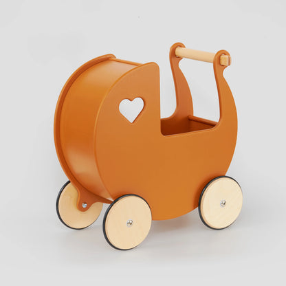 Luxury doll stroller brown